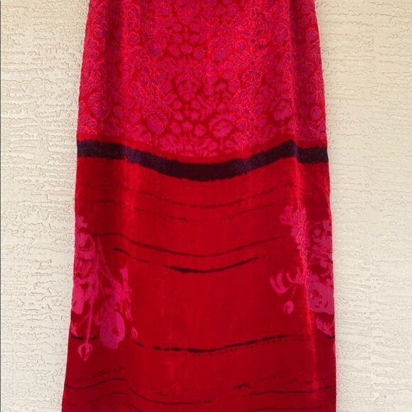 Emporio Armani Dresses & Skirts - Emporio Armani Red Velvet Skirt Size 46